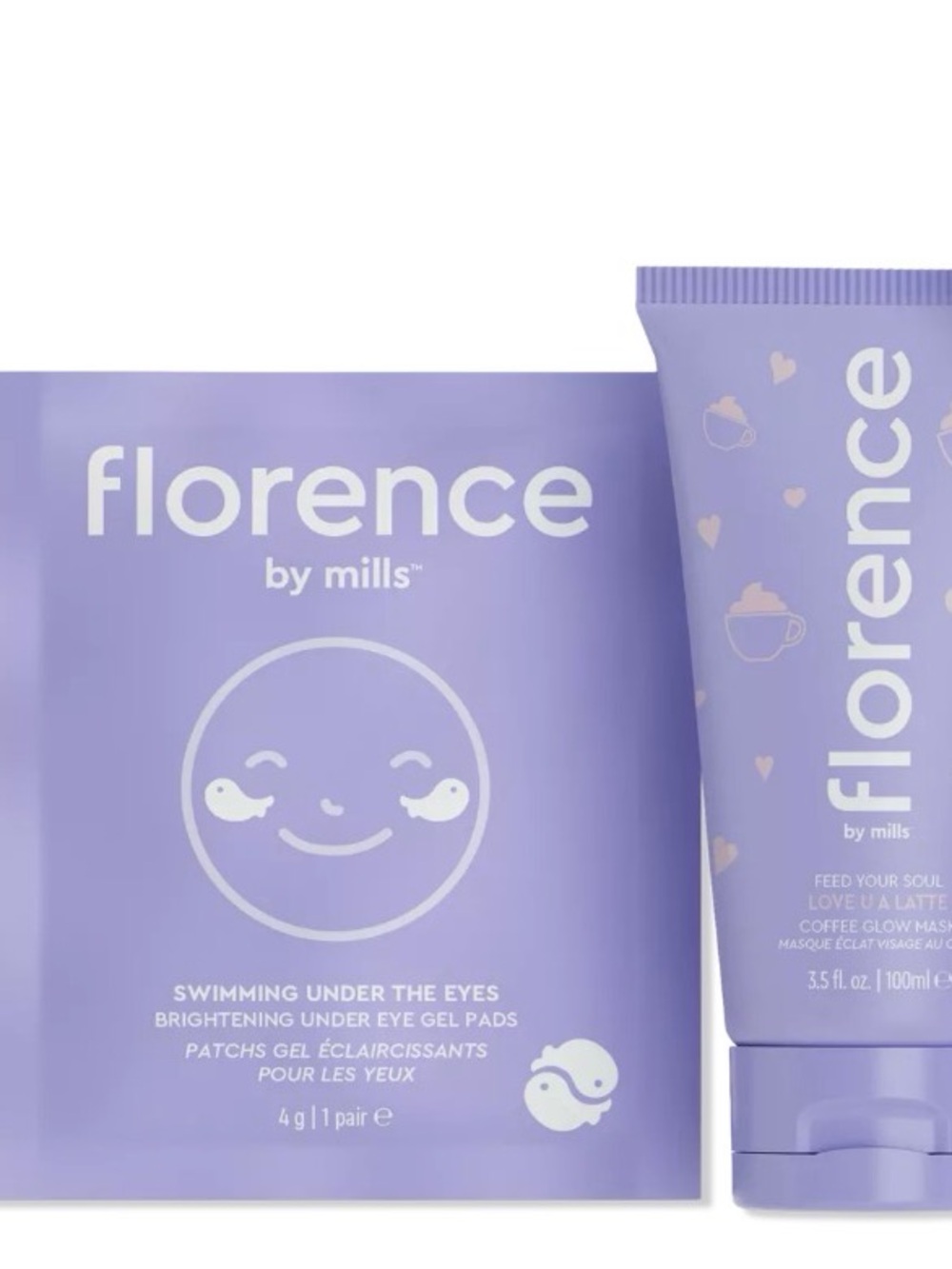 Florence by Mills Love U Latte Coffee Glow Mask & Brightening Under-Eye Gel Pads